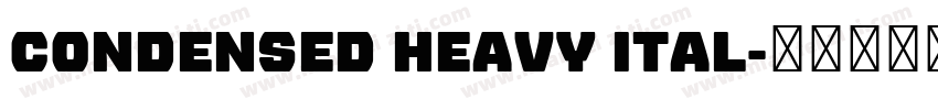 condensed heavy ital字体转换